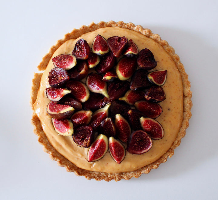 Open Fig Cream Pie: A creamy fall classic.